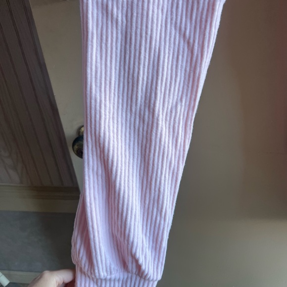 Pink Ribbed Drawstring Joggers NWT - Picture 4 of 7